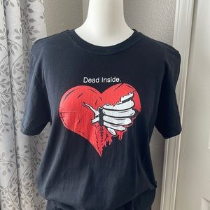 Dead Inside Black soft style material.